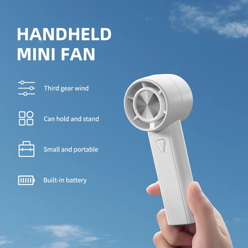 Portable Handheld Fan Hand-held 1800mAh Mini Home USB Charging Fan High Speed USB Charging Outdoor Camping Cooling Handheld Fan - Image 3