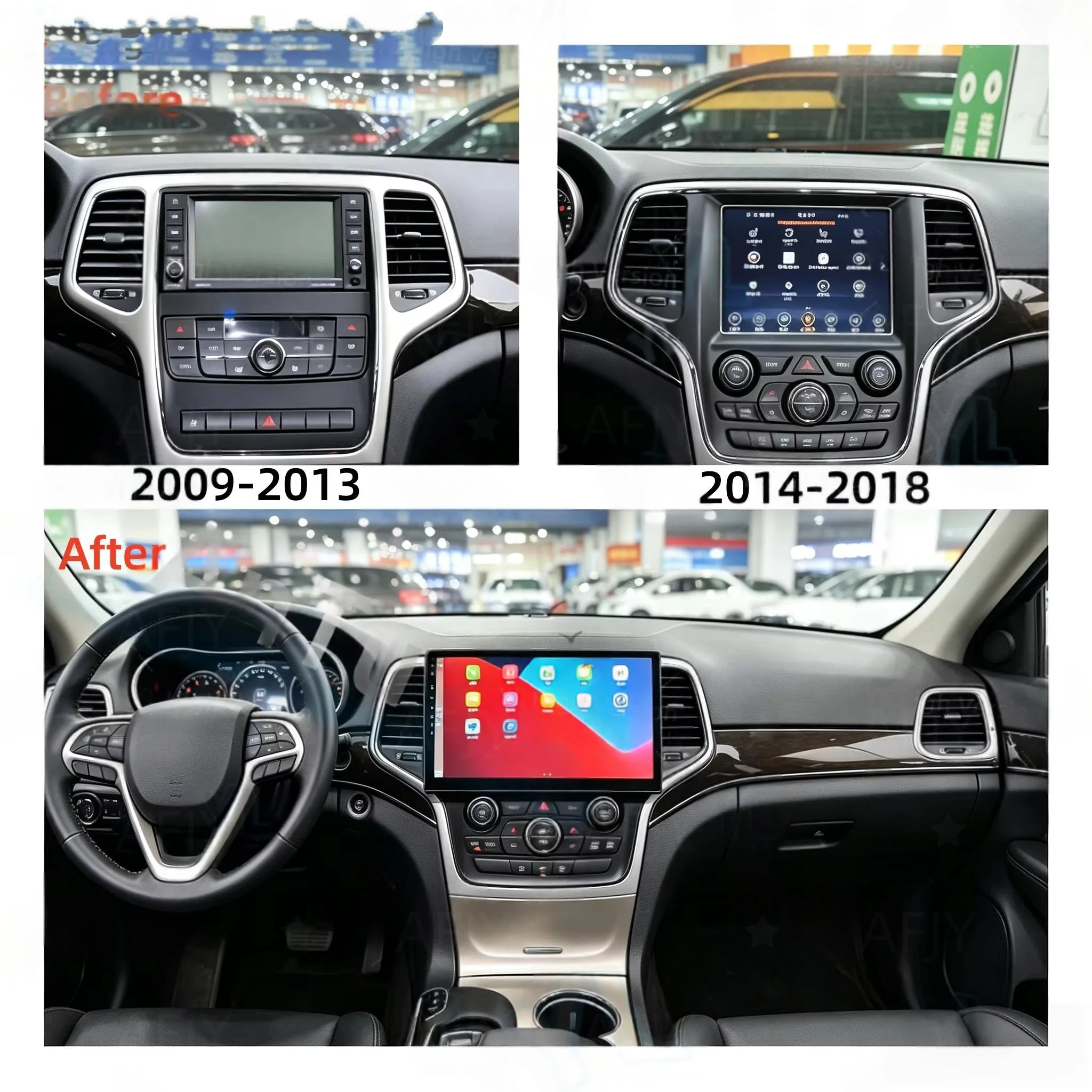 Carplay Android Auto Car Radio For Jeep Grand Cherokee 2009 2010 2011 2012 2013 –2018 GPS Navigation Multimedia Player Head Unit
