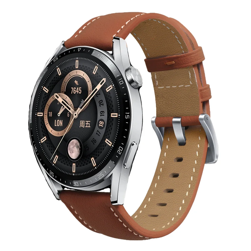 22 مللي متر حزام ساعة لهواوي ساعة GT 3 2 SE برو GT2 46 مللي متر الجلود الفرقة استبدال GT3 برو 46 مللي متر سوار حزام الساعات معصمه حزام