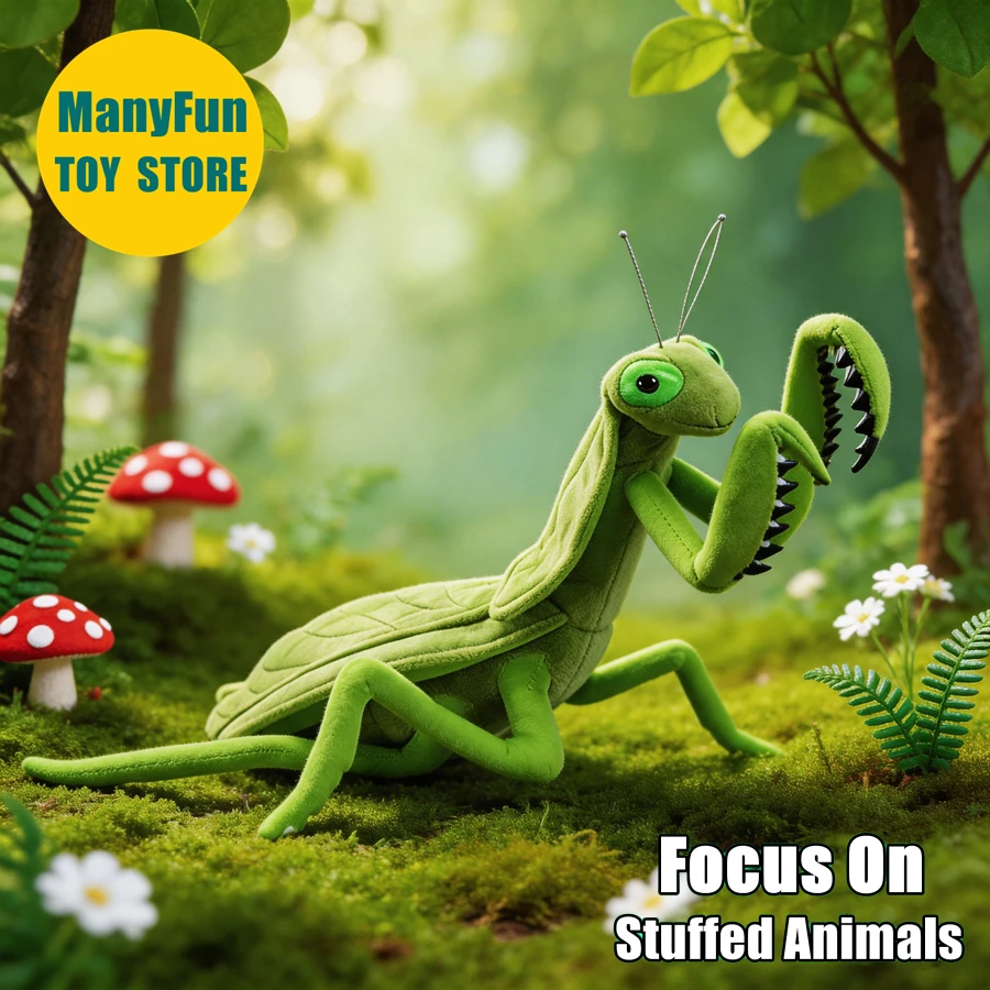 Peluche de Mantis con Hojas, Animal Realista, Juguete de Peluche de Mantis con Hojas Secas, Insecto Realista, Muñeco de Mantis Orante, Coleccionable