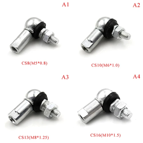 볼 헤드 조인트 로드 엔드 베어링 M5 M6 M8 M10 직각 CS8 CS10 CS13 CS16, 1 개 