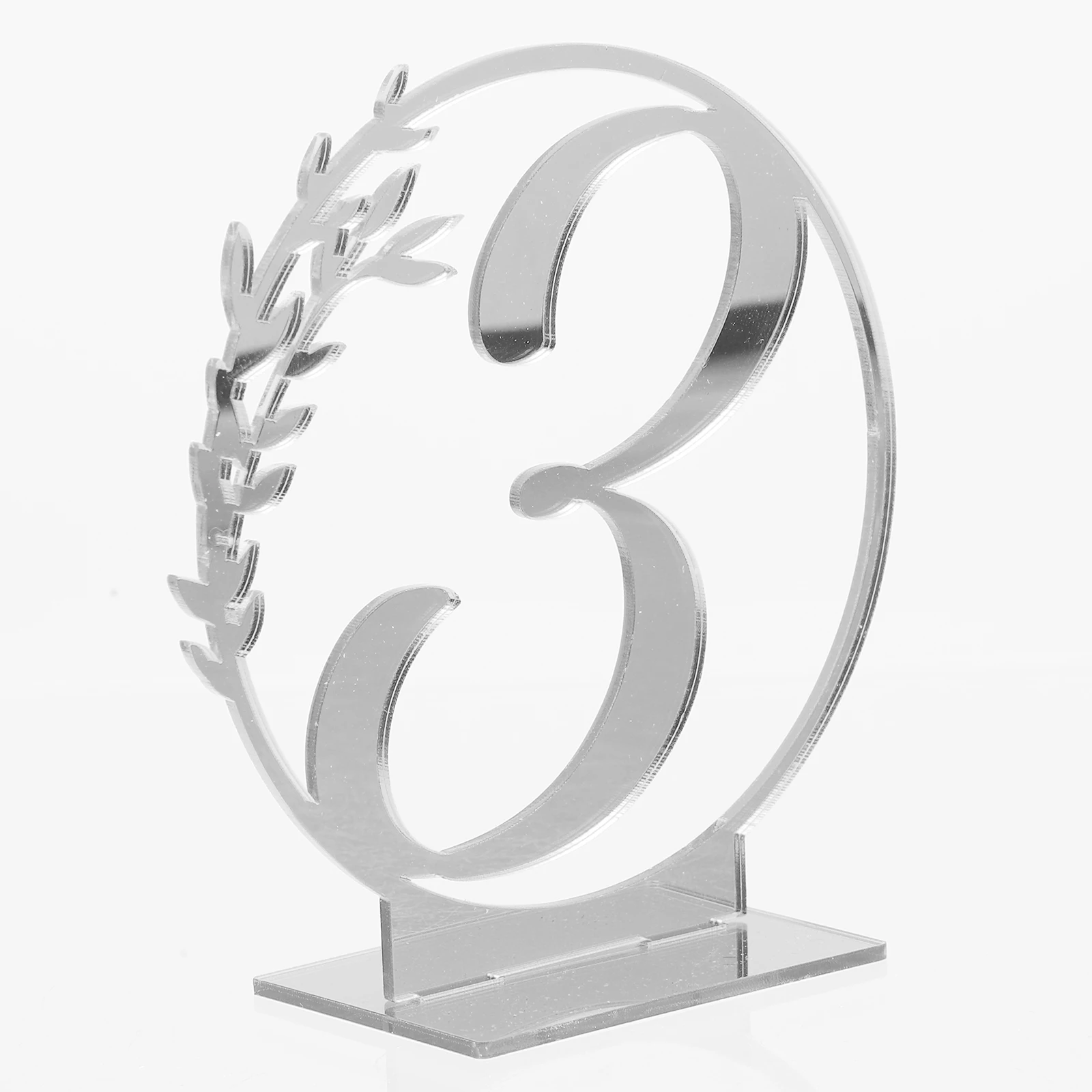 

10pcs Acrylic Table Numbers Decorative Wedding Signs Birthday Anniversary Celebrations Desk Sign Banquet Place Card Holder