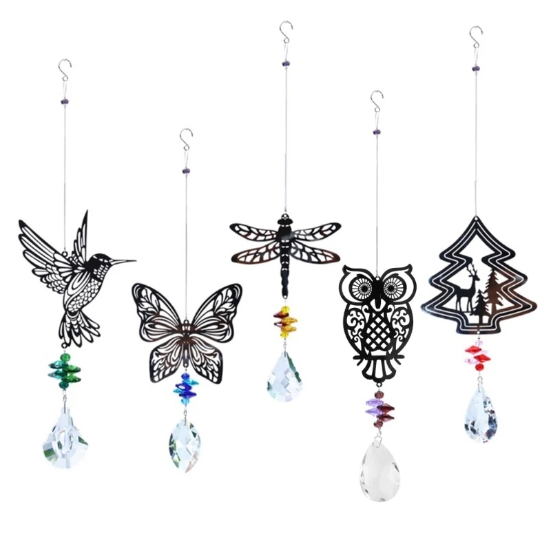 Crystal Garden for Butterfly Hanging Pendant Wind Chimes Rainbow Pris