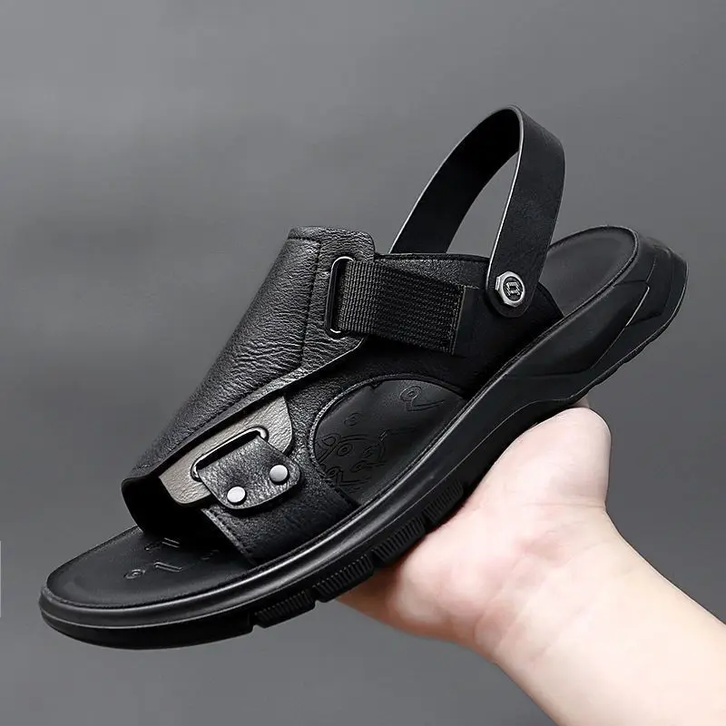 Mens Sandals Summer Genuine Leather Sandals Men Outdoor Casual Lightweight Sandal Fashion Men Sandals 2023