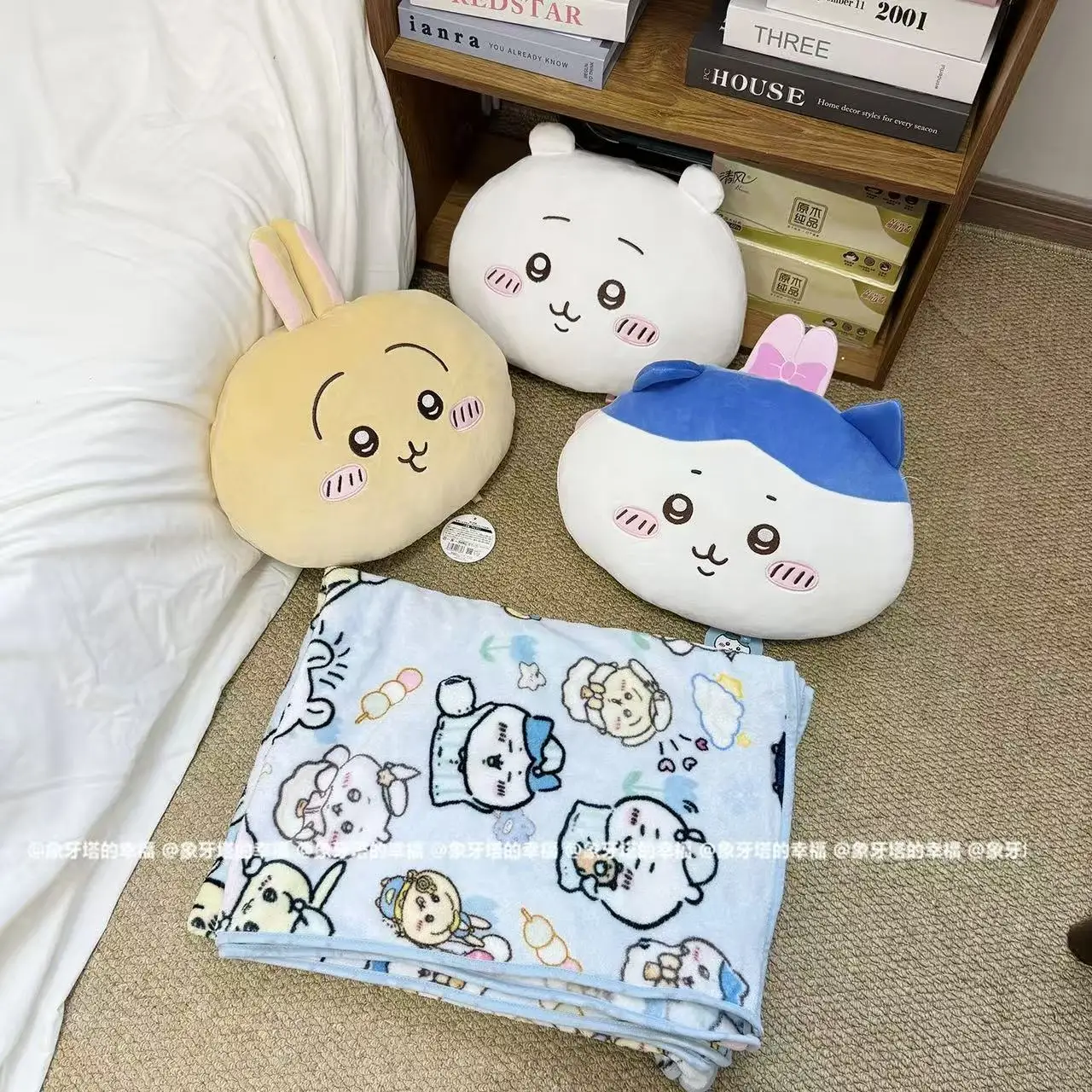 

Anime Comic Chiikawa Plush Hachiware Usagi Doll Momonga Kurimanju Rakko Toy Pillow Blanket Shisa Kawaii Soft Pillow Cushion Kids