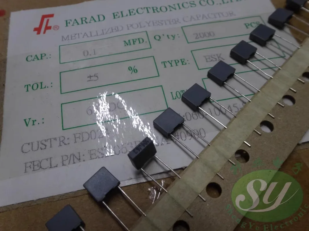 

20PCS Xiamen FARA CL23 0.1uf/63v 100nf u1 104 new film capacitance 5MM