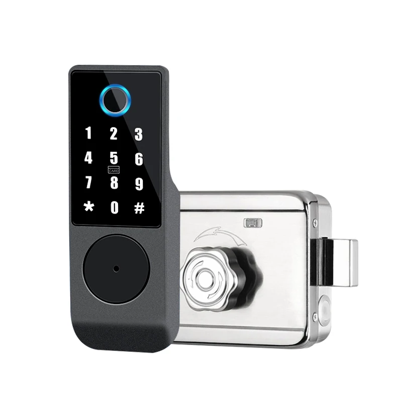 

Cheap TTlock Smart IC Card Fingerprint Biometric Wireless Door Lock Set Waterproof for Home Office Apartment Cloud Data Storage