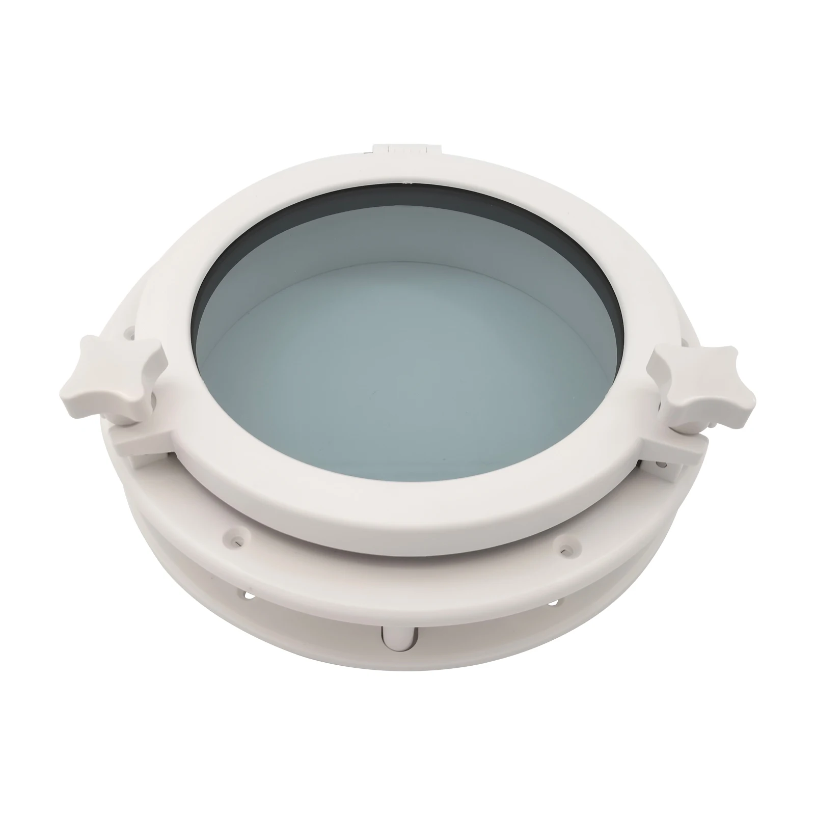 Marine ABS White Round Portholes Plastic Hatches Port Lights Opening Window 265mm Boat RV