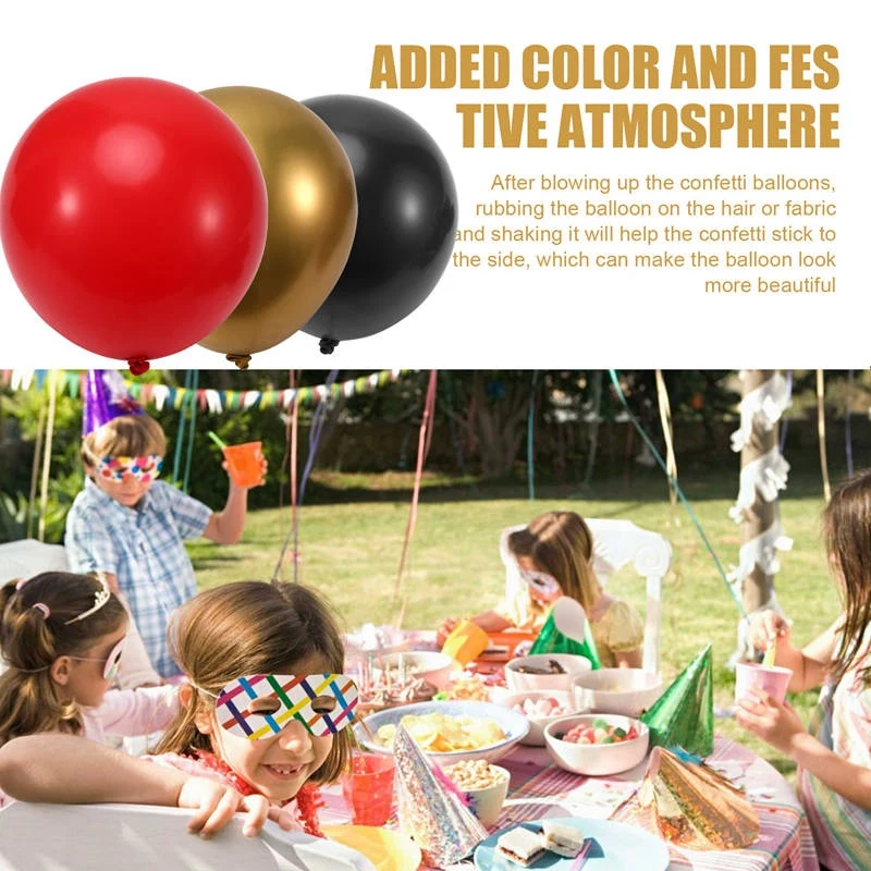 Red Black And Gold Balloons, 67Pcs 12 Inch Red And Black Balloons For Birthday, Retirement, Graduation