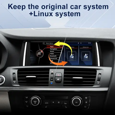 Linux System 8.8/12.3inch Touch Screen Stereo Display For BMW X3 X4 F25 F26 CIC NBT Wireless Carplay Android Auto Car Players BT