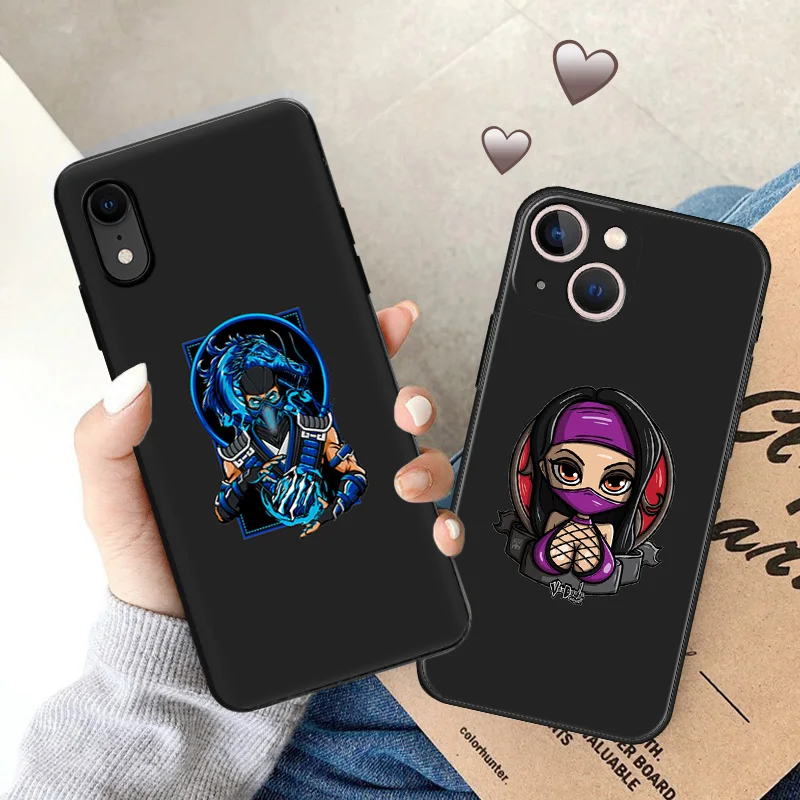 Soft Case for Apple iphone 16 15 Pro Max 14 13 12 Mini 11 7 8 Plus XSMax XR Cool Mortal Kombat Black Phone Cases 16Plus Cover