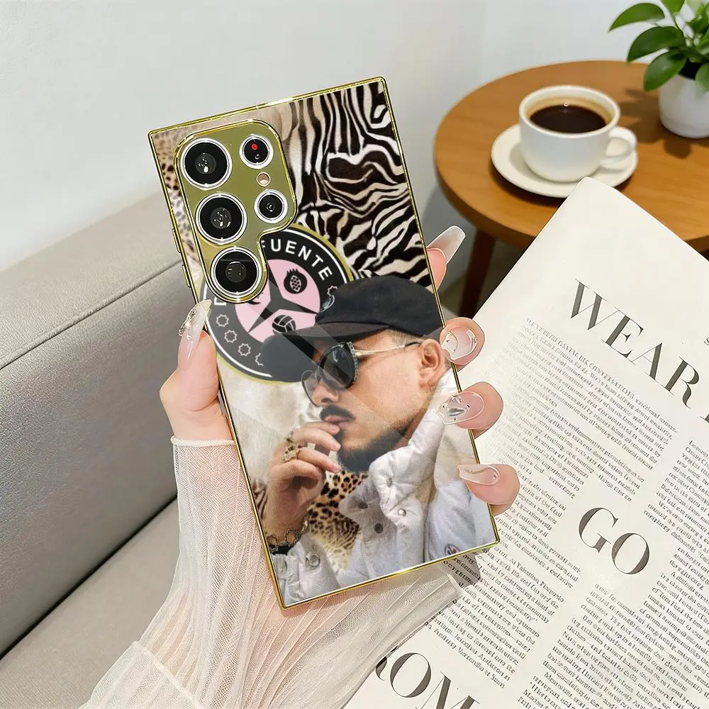 D-Dellafuente Phone Case Luxury Electroplated Metal Frame Phone Case for Samsung S25 S24 S23 Ultra Slim Cover