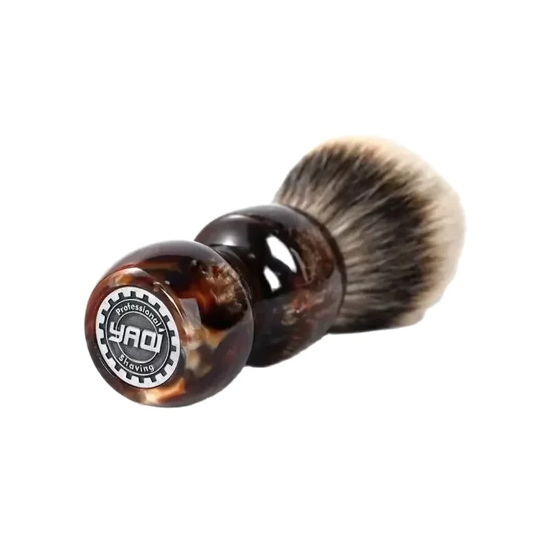 YAQI Wet Shaving Brush Caramel 26MM Two Band Hair Shaving Brush Men Shaving Products Wet Shave Tools Best Gift for Men