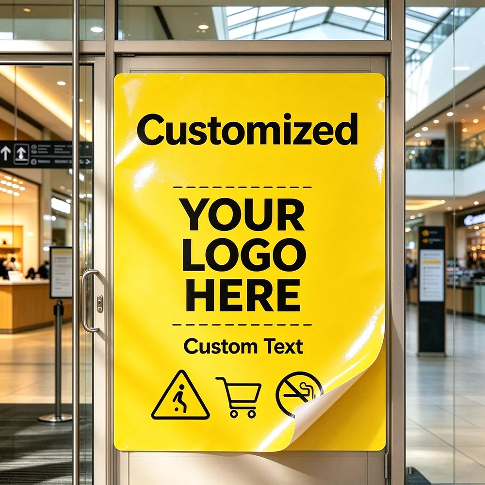 Custom Printed Waterproof UV-resistant Self-adhesive Stickers, Custom Advertising Labels for Business & Outdoor Use