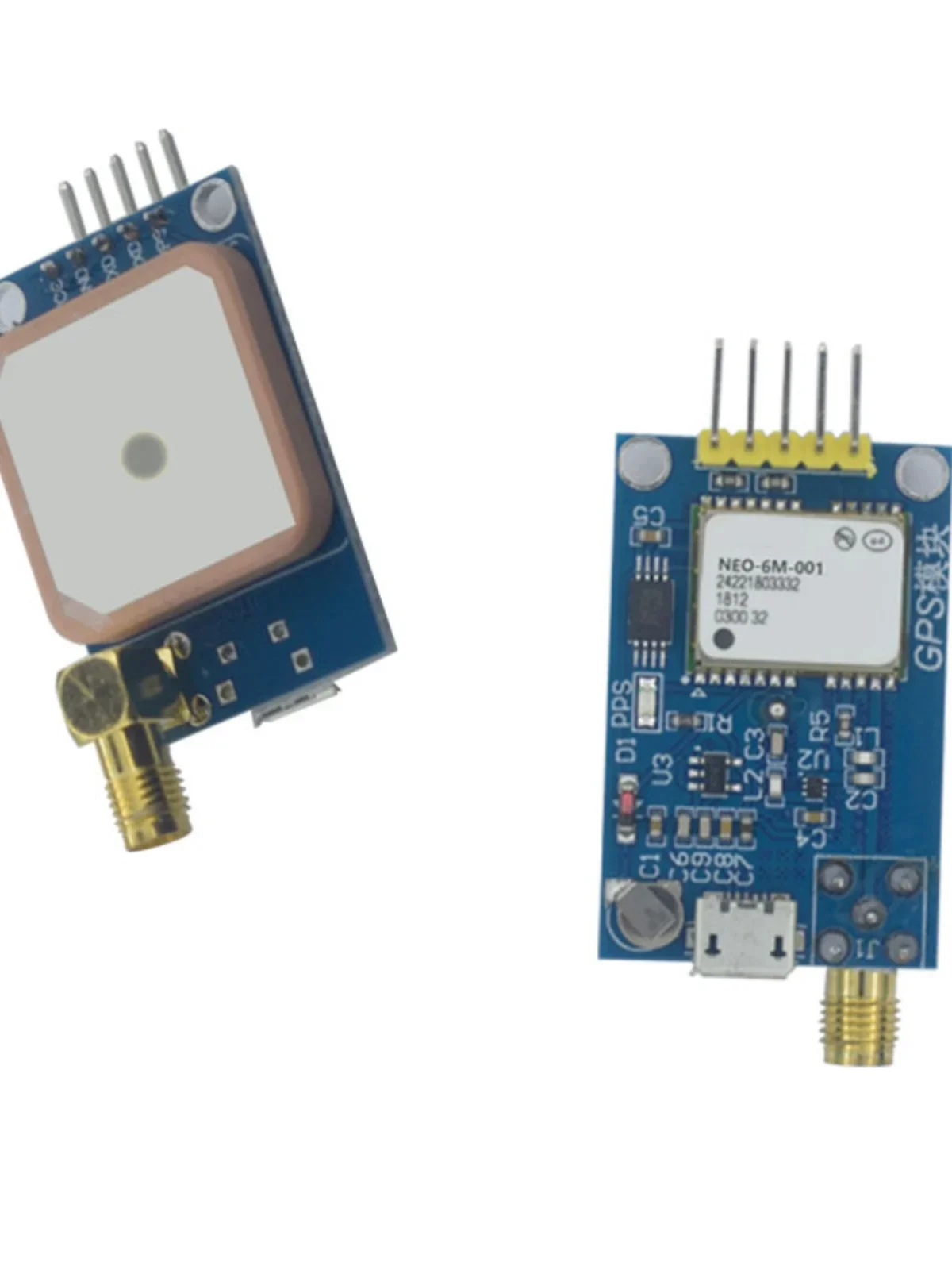 5pcs GY-NEO-6M/7M/8M GPS Module Active Ceramic Antenna Ceramic Antenna Module External Carrier Board