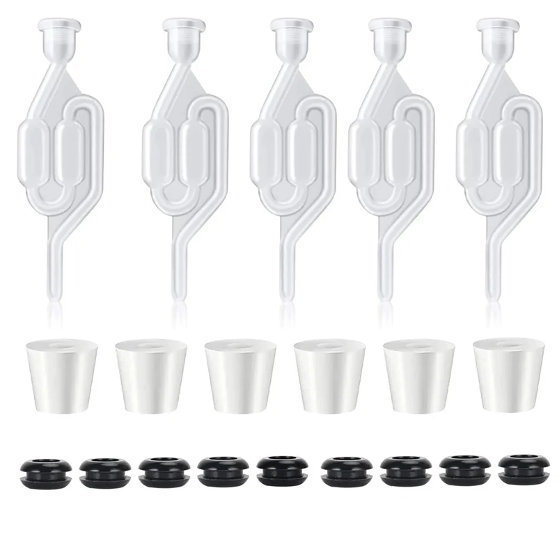 S-ShapeTwin Bubble Airlock do produkcji wina Airlock do fermentacji wina, warzenia, piwa, wina, fermentacji kiszonej kapusty