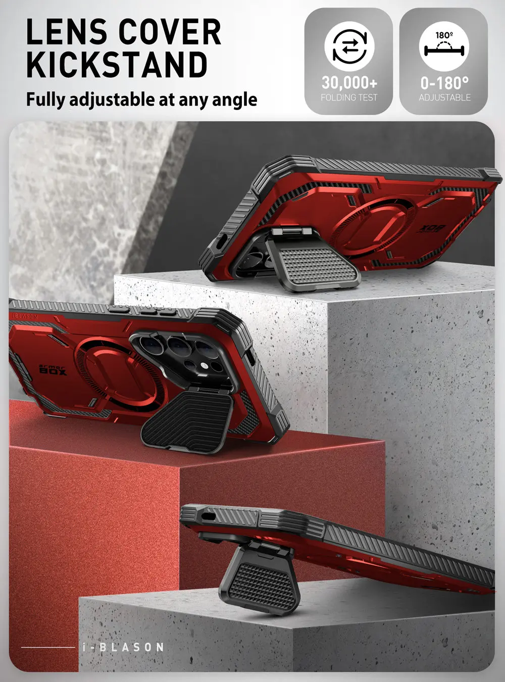 For Samsung Galaxy S24 Ultra Case (2024 Release) 6.8 inch I-BLASON Armorbox Full-Body Rugged Case with Built-in Screen Protector