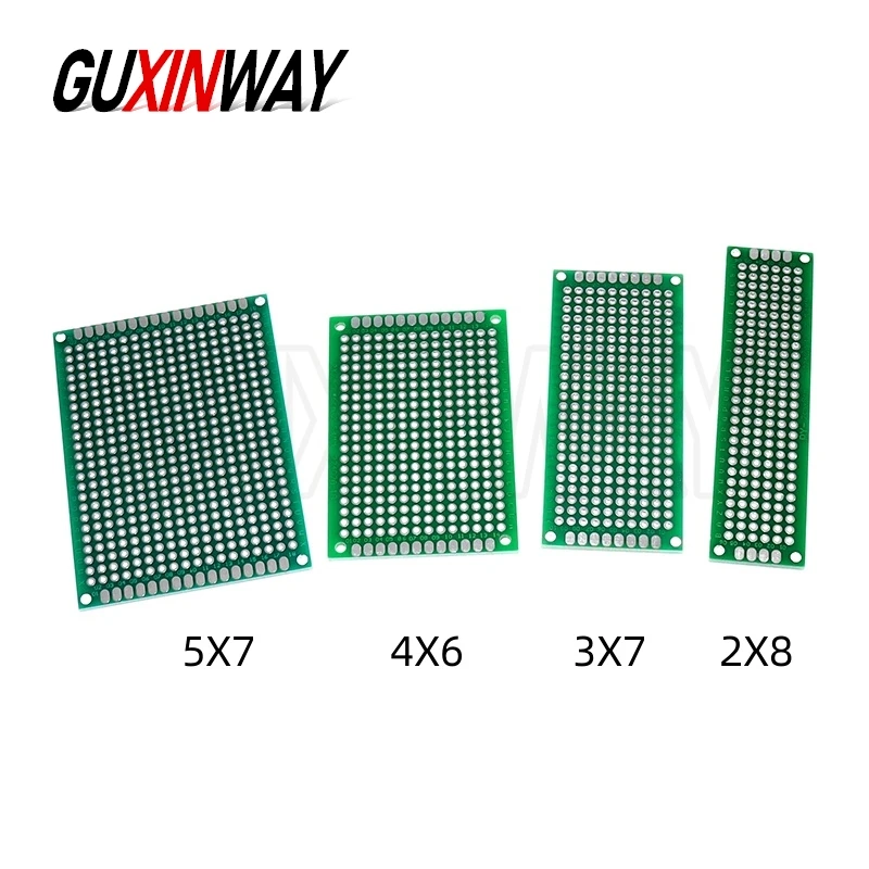 20Pcs Double Sided PCB Board ( 2X8 3X7 4X6 5X7 ) Perfboard for DIY Soldering Tinned FR4 Prototype Kit Printed Universal Circuit