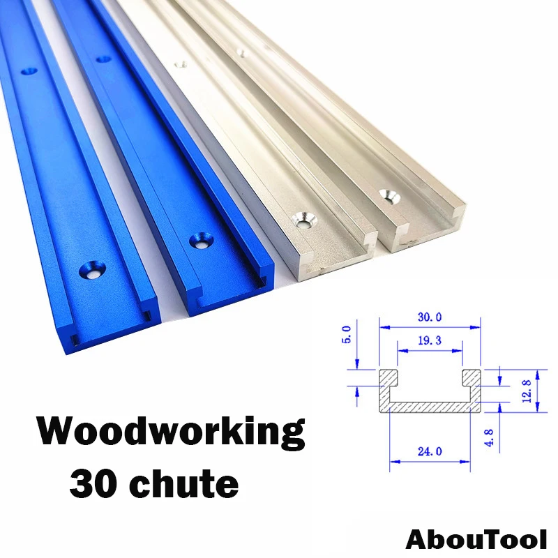 Woodworking T Track 300/400/500MM Aluminium Alloy Slot Miter Tracks Jig Fixture for Router Table Bandsaws Woodworking DIY Tools