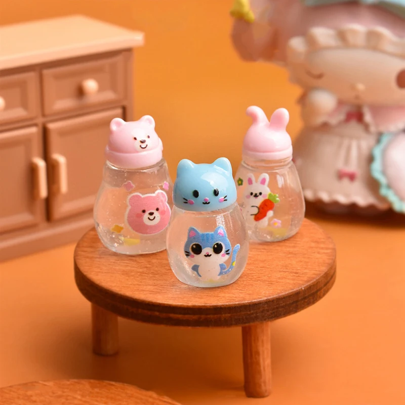 5Pcs Dollhouse Mini Simulation Cartoon Water Cup Model, Desktop Ornaments, Home Micro Decor Props