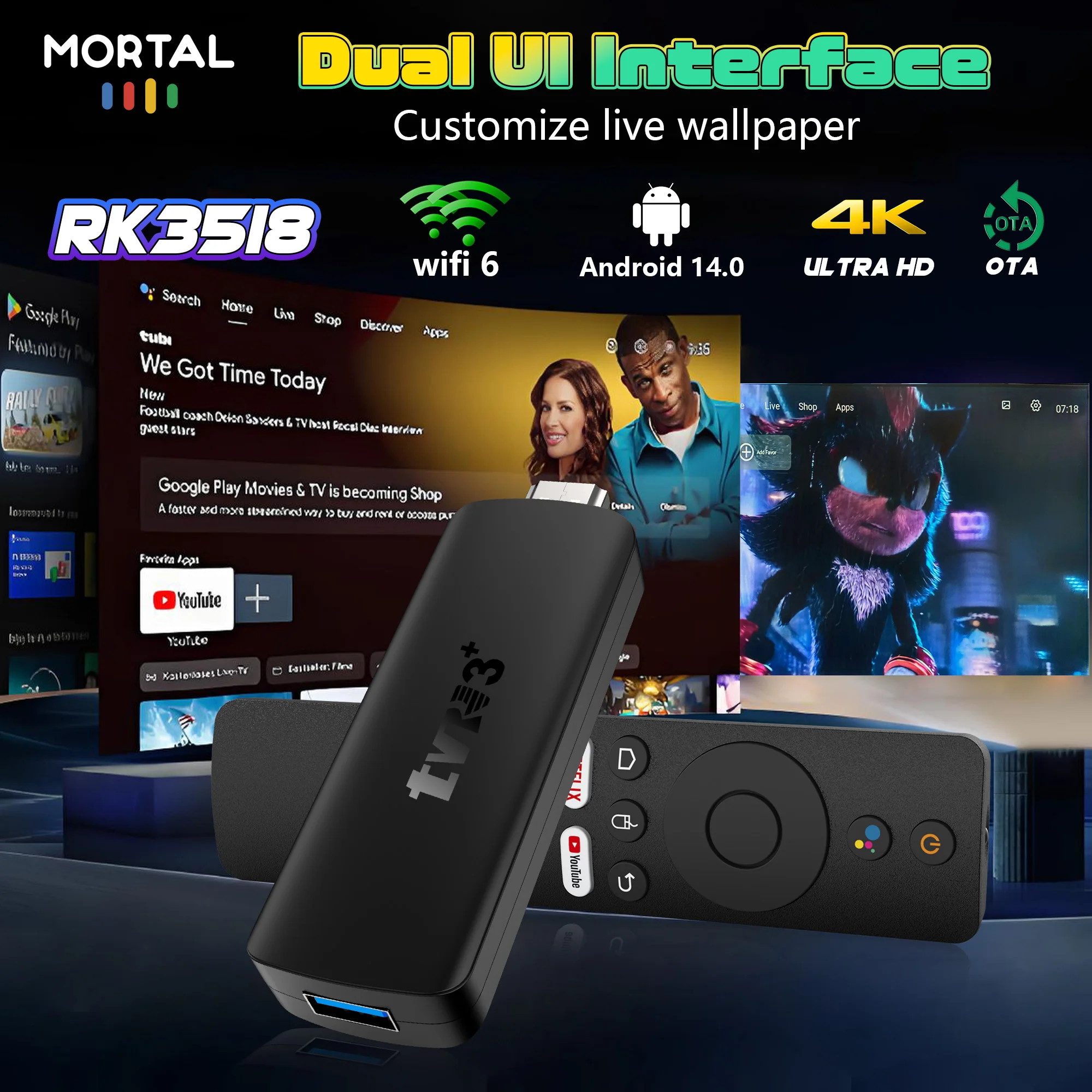 TV98 Ultra HD TV Stick Android 12.1 4K พร้อม Wi-Fi 5G สำหรับผู้ใช้งานที่ต้องการความเร็วและคุณภาพสูงสุด