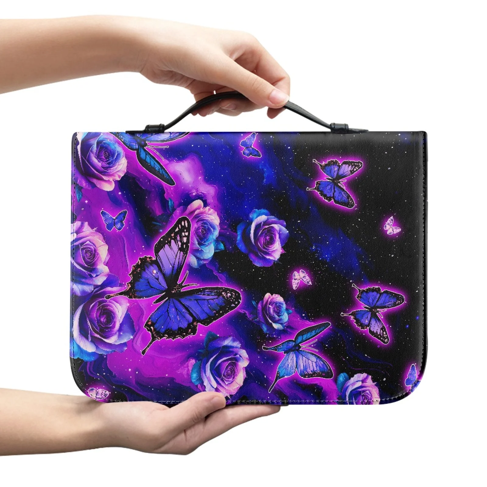 XIXIRIMIDO Galaxy Rose Wings Large Capacity Bible Carrying Case for Women Portable Bible Cover New Arrival