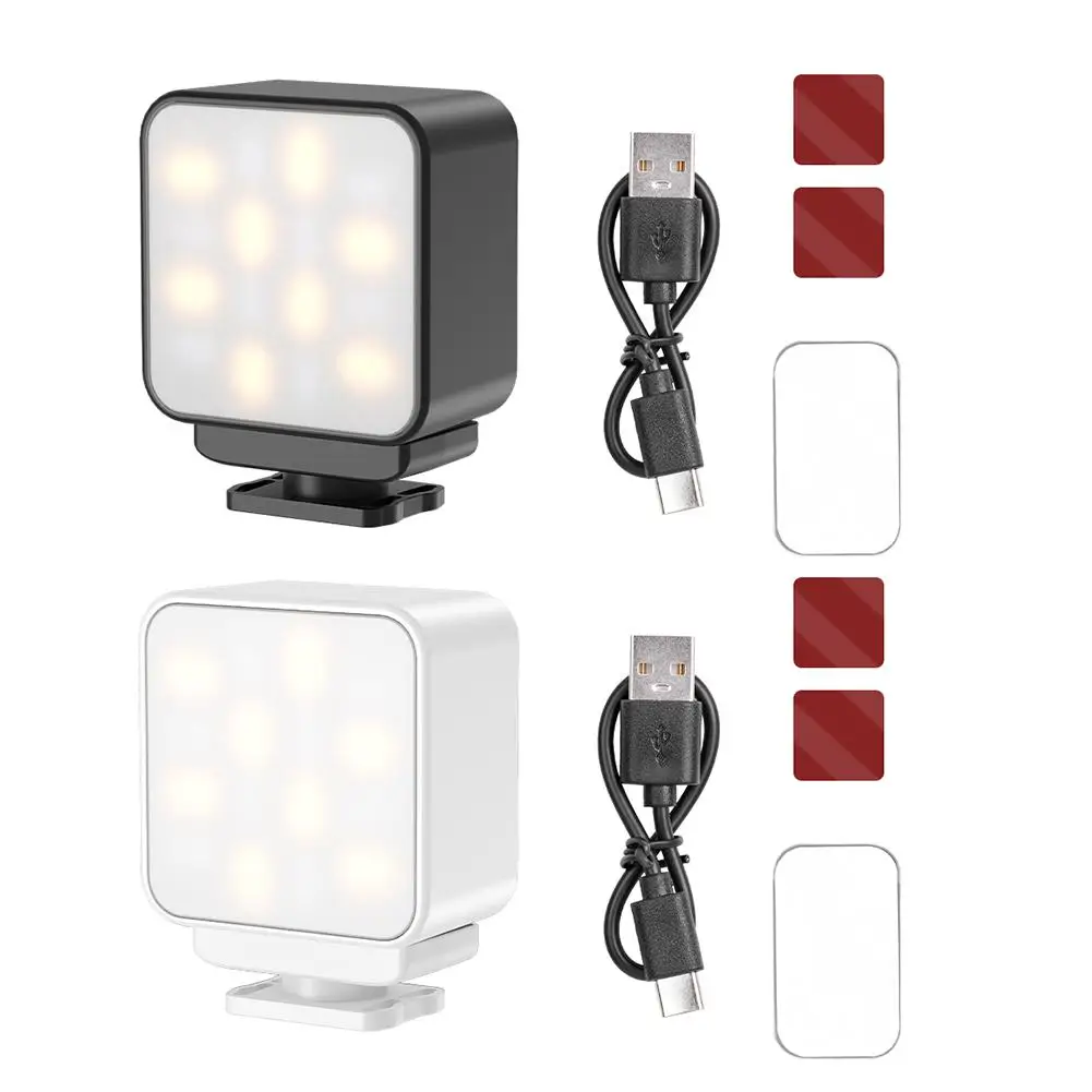 Flymile Camera Fill Light For DJI Pocket 3 Portable Magnetic LED Video Light With Cold Shoe+1/4 Screw Hole,Expandable Adapter