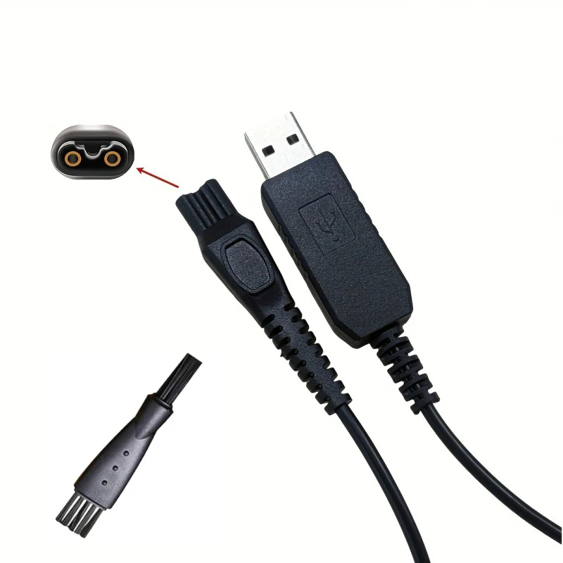 15V USB Charging Cord Compact Durable, Fits 3000 5000 Series One Blade QP6651 QP6510 Electric Shaver Beard Trimmer