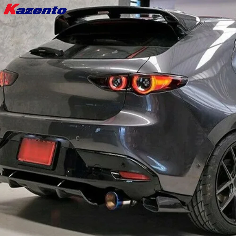 KZ Style Roof Spoiler Wing for Mazda 3 Axela Hatchback 2020+ Unpainted Fiberglass Body Part