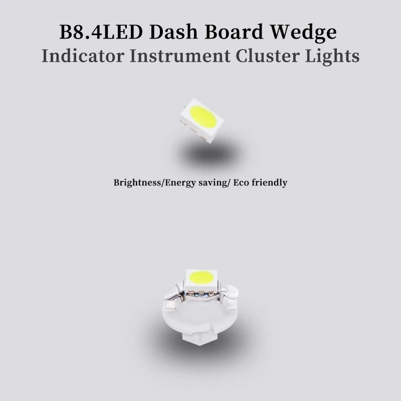 مصابيح LED للوحة القيادة ، مصابيح المؤشر الجانبي ، 7 ألوان ، B8.4 ، B8.4 ، B8.4D ، 1 SMD ، 12V ، 10 V ، جديد تمامًا