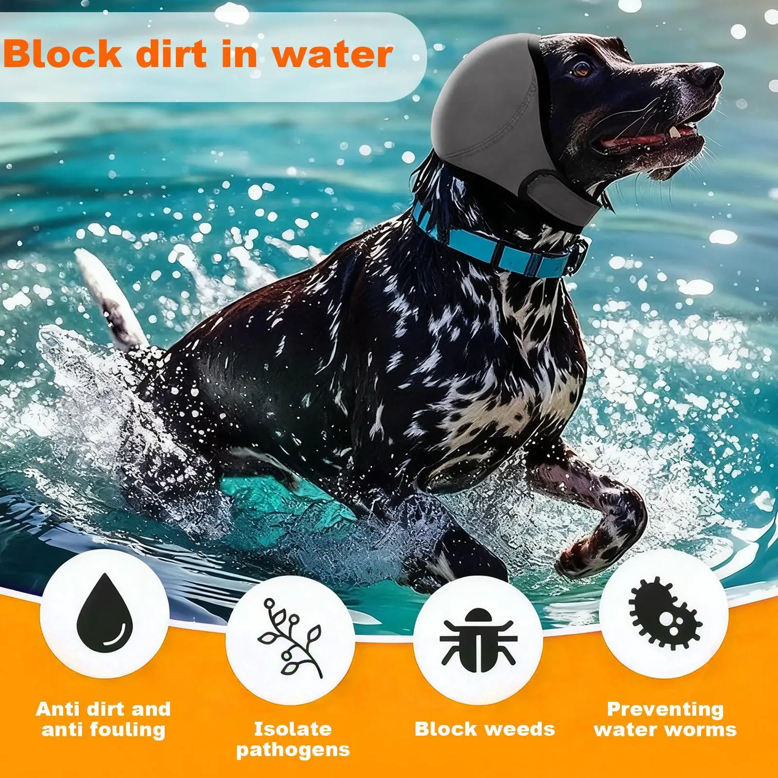 Dog Ear Muffs Noise Protection Soundproof Covers Waterproof Dog Noise Cancelling Headphones Elastic Winter Hoodie For pet supply