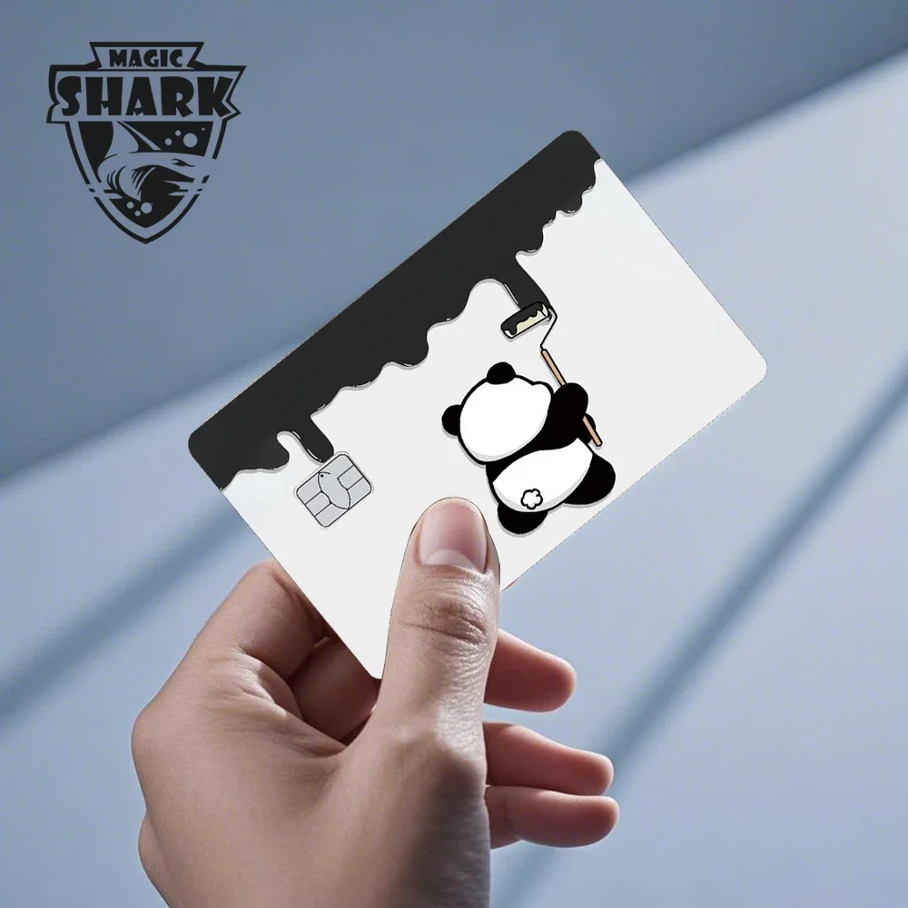 マジックシャークパンダチップス弓テープ猫マネーフィルムスキンステッカーメトロクレジットデビットカード用色あせなし
