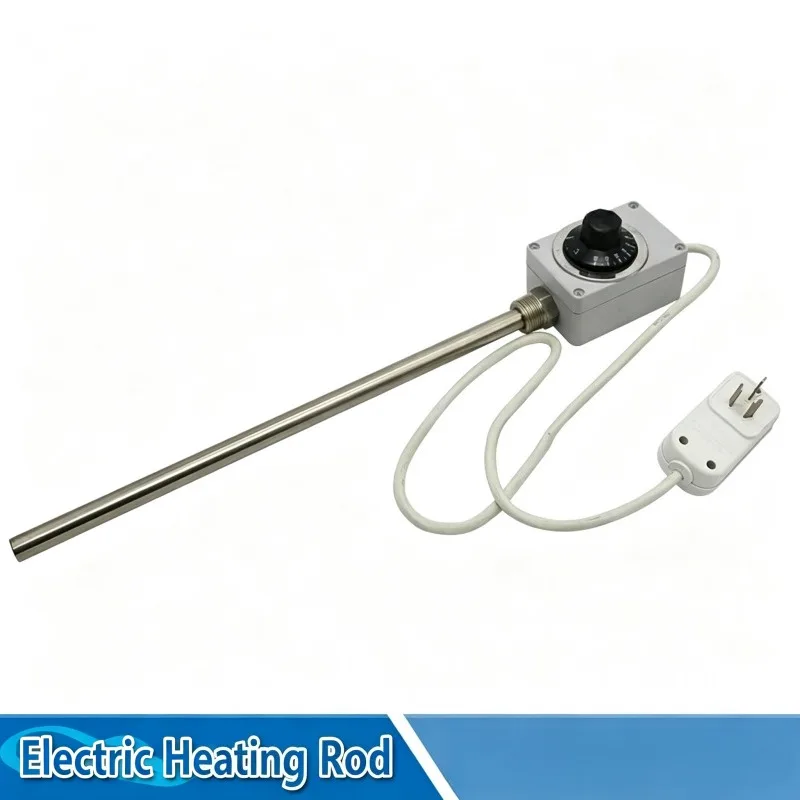 Stainless Steel Thermostatic Heating Rod Leakage Protection Power Plug For Household Radiator Temperature Control Heating Part