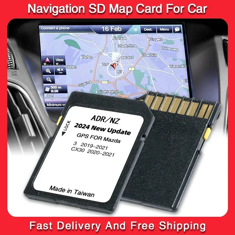 

Sat Nav 16GB Maps Australia New Zealand GPS SD Card 2024 for Mazda 3 CX-30 Car GPS Update Infotainment Software Navigation