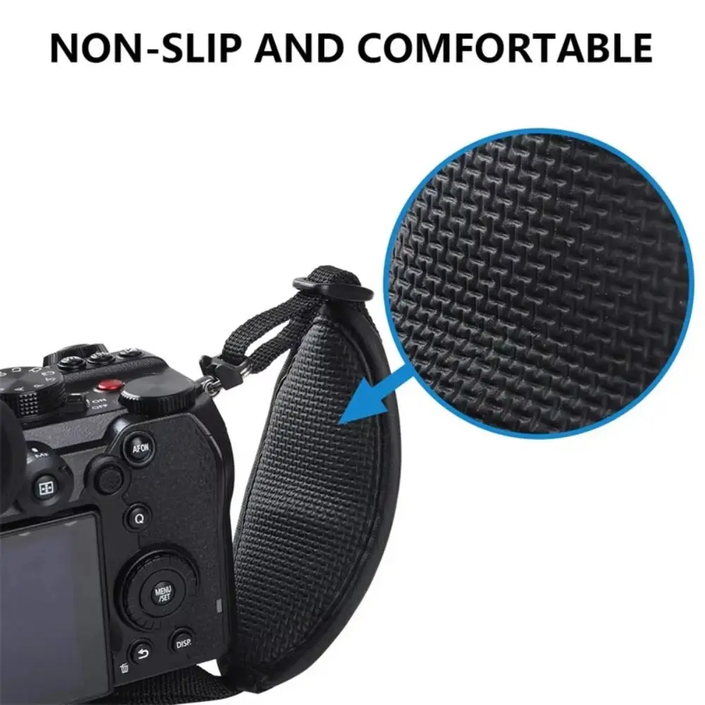 Adjustable Length Camera Hand Strap Anti-Fall Feature Safety Buckle Camera Wrist Strap Padded Design for Nikon/Sony/Canon