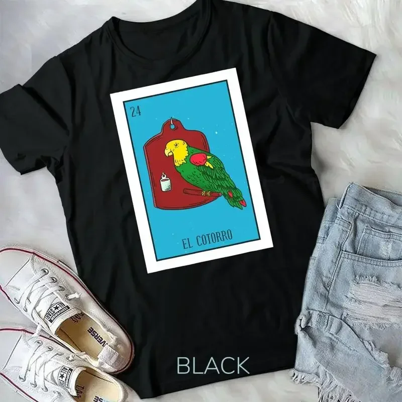 

El Cotorro Lottery Card Gift The Parrot Card Mexican Lottery Unisex T shirt
