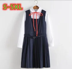 Japanese Pleated Dress Suit Jk Uniform Basic White Long/Short-sleeved Sailor Suit Kansai Flaperon Preppy