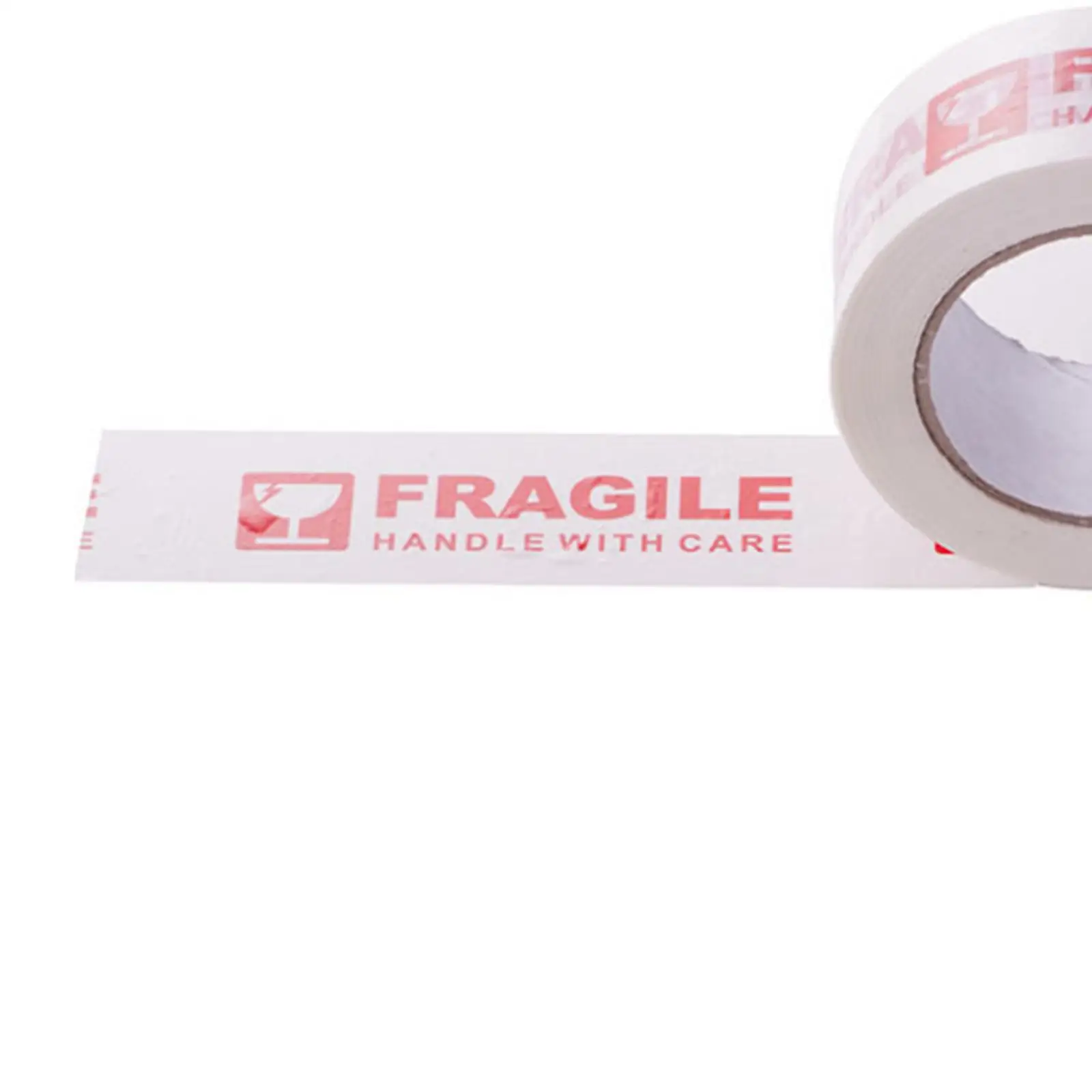 Printed Sealing Tape - 2 in x 72 yds Tape Roll with Red ''Fragile Handle with Care'' Lettering Tape
