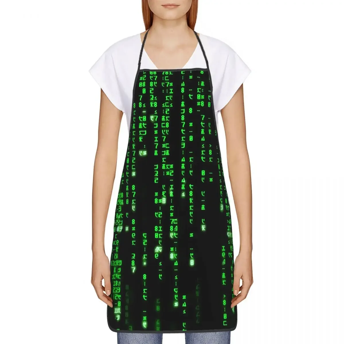 Funny Binary Code The Matrix Program Aprons Men Women Unisex Kitchen Chef Hacker Programmer Tablier Cuisine for Cooking Baking