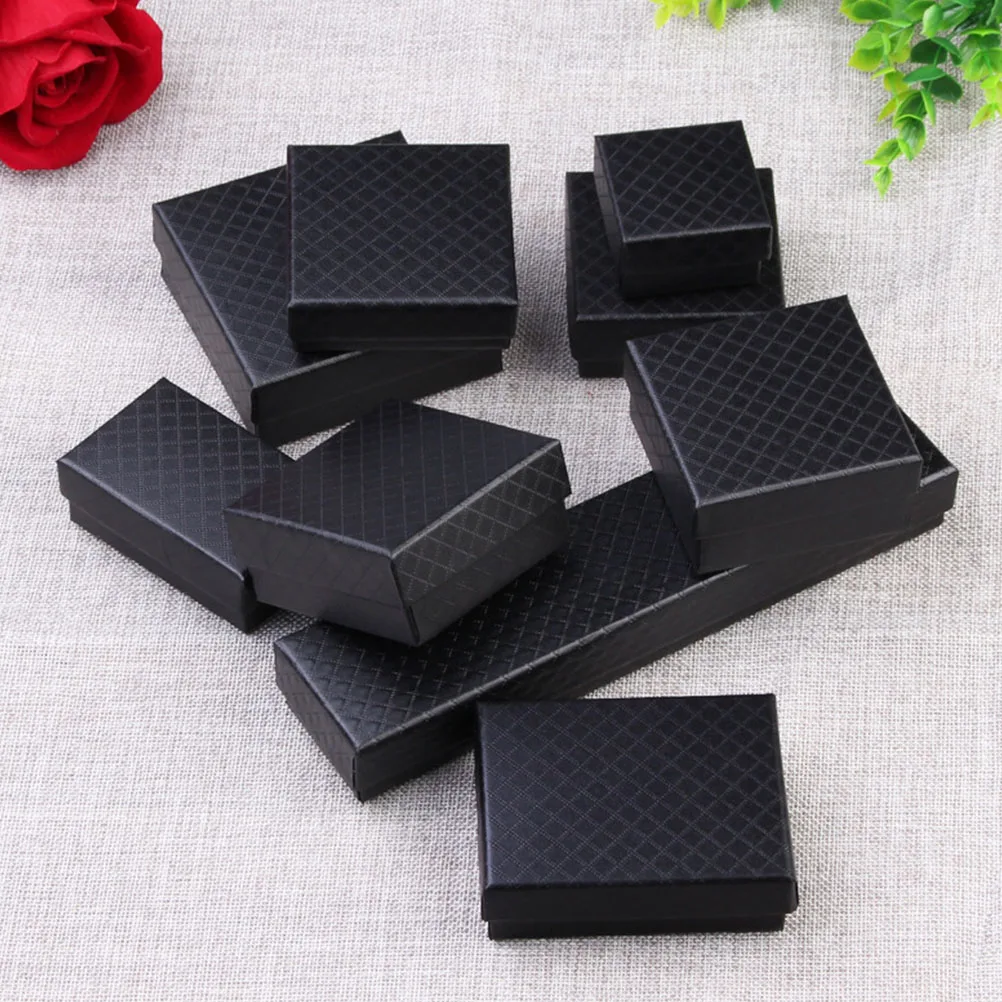 

6Pcs Luxury Jewelry Gift Box Set Compact Ring Earring Holder Organized Storage Display Case Ideal for Wedding Valentine's Day