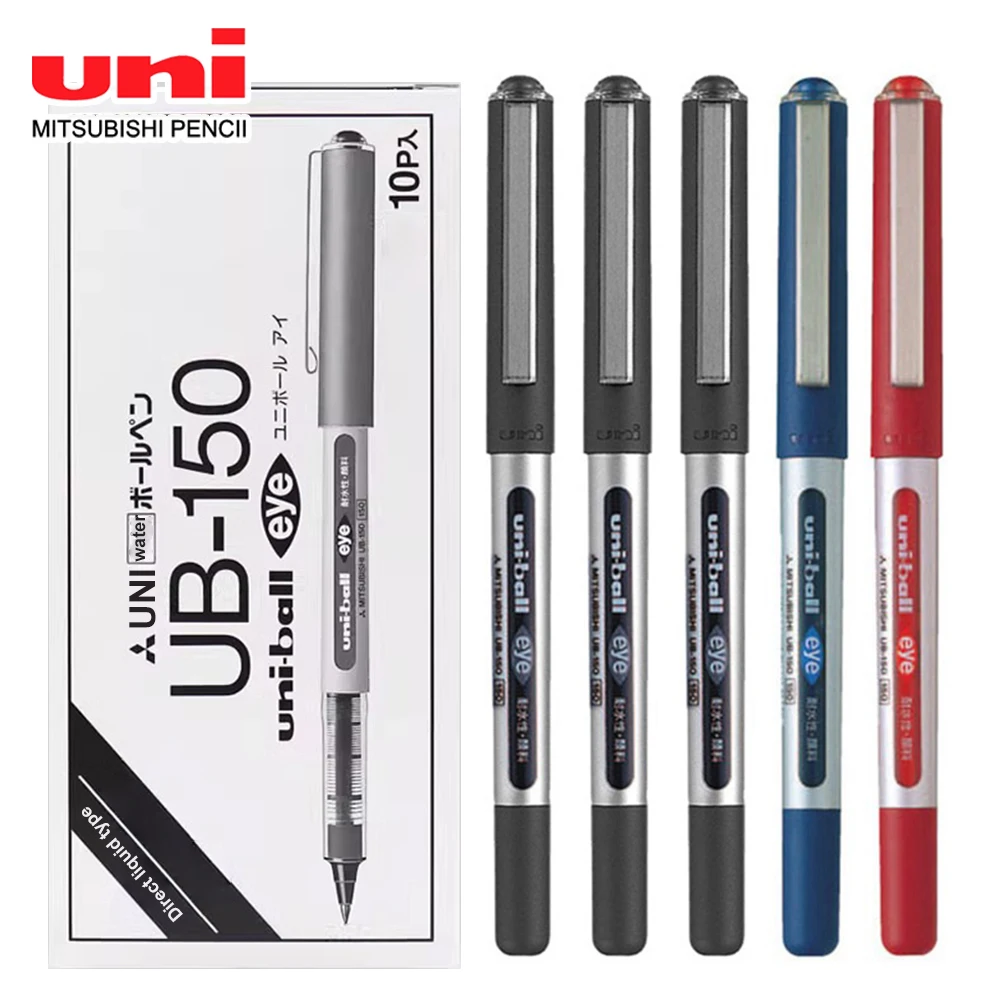 Japan Uni Gel Stifte Gerade Flüssigkeit Kugelschreiber 0,5/0,38mm UB-150 Große Kapazität Schwarz Rot Blau Schule Büro schreibwaren
