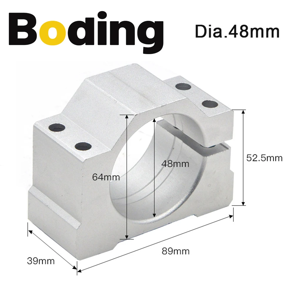 BODING CNC Router Machine Spindle Clamp Diameter 48mm 52mm Spindle Motor Clamp for 300w 400w 500w 600w Motor Mounts Bracket