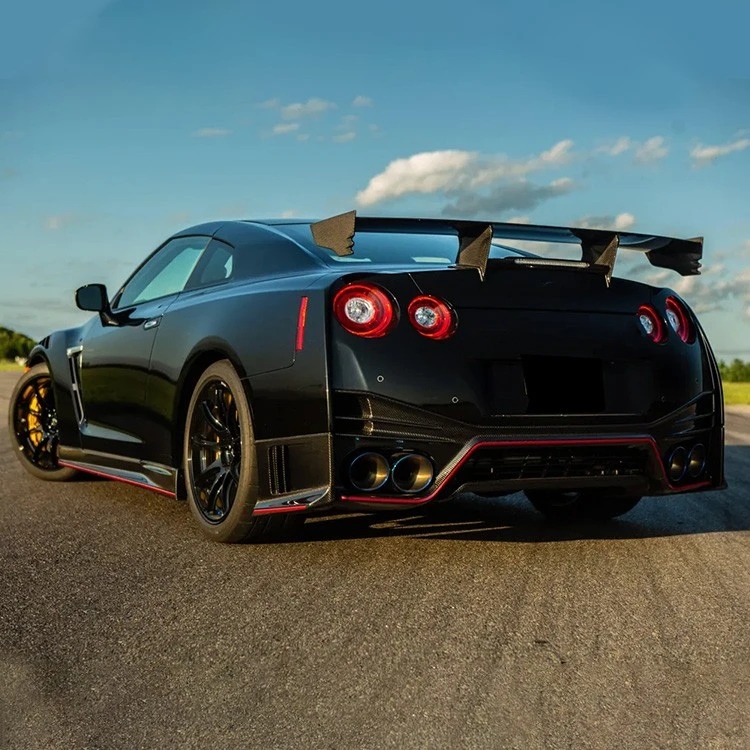 Half Carbon Fiber N Style Body Kit For GTR Front Bumper Rear Bumper Side Skirt Front Lip Spoiler