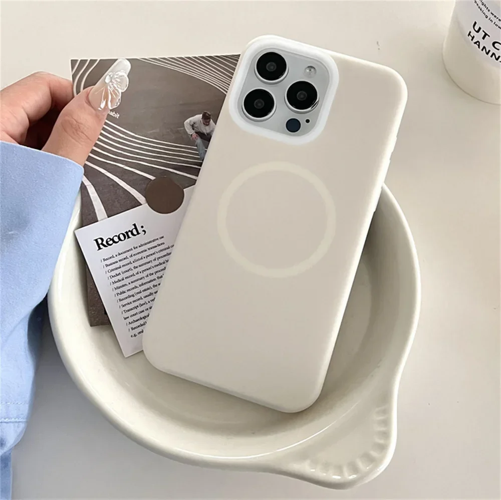 Luxury Jelly Liquid Silicone Magnetic For Magsafe Case For iPhone 17 Air 11 14 13 12 15 17 Pro Max 16Plus Shockproof Matte Cover