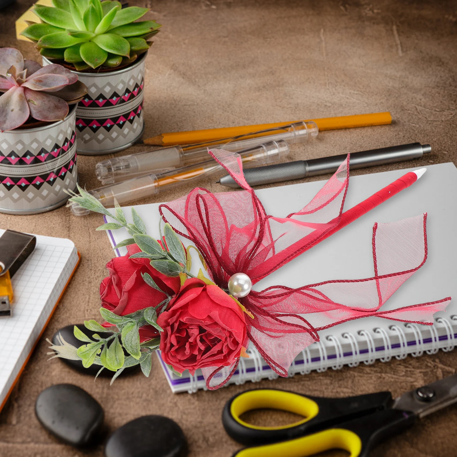 

Imitation Rose Ballpoint Pen Cute Pens for Artificial Gift Decorative Women Flower Writing Office