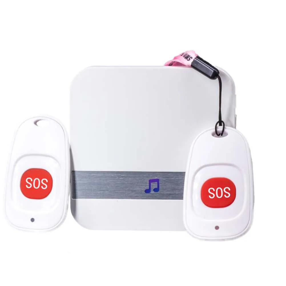 Mini Wireless Emergency Caller Personal Alarm Button Nurse Alert Call for Help Long Distance Doorbell Elderly Patient Use