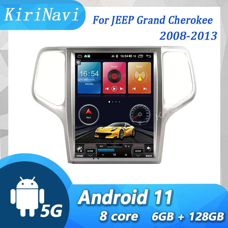 

Вертикальный экран KiriNavi для JEEP Grand Cherokee 2008-2013, Android 13, автомагнитола, GPS-навигация, автомобильный DVD-плеер, мультимедийный плеер 4G