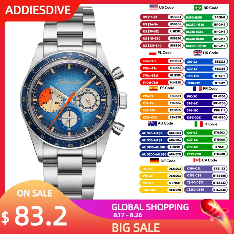 Luxury Watch Second Hand - ADDIESDIVE 2026 New Watch Men Luxury