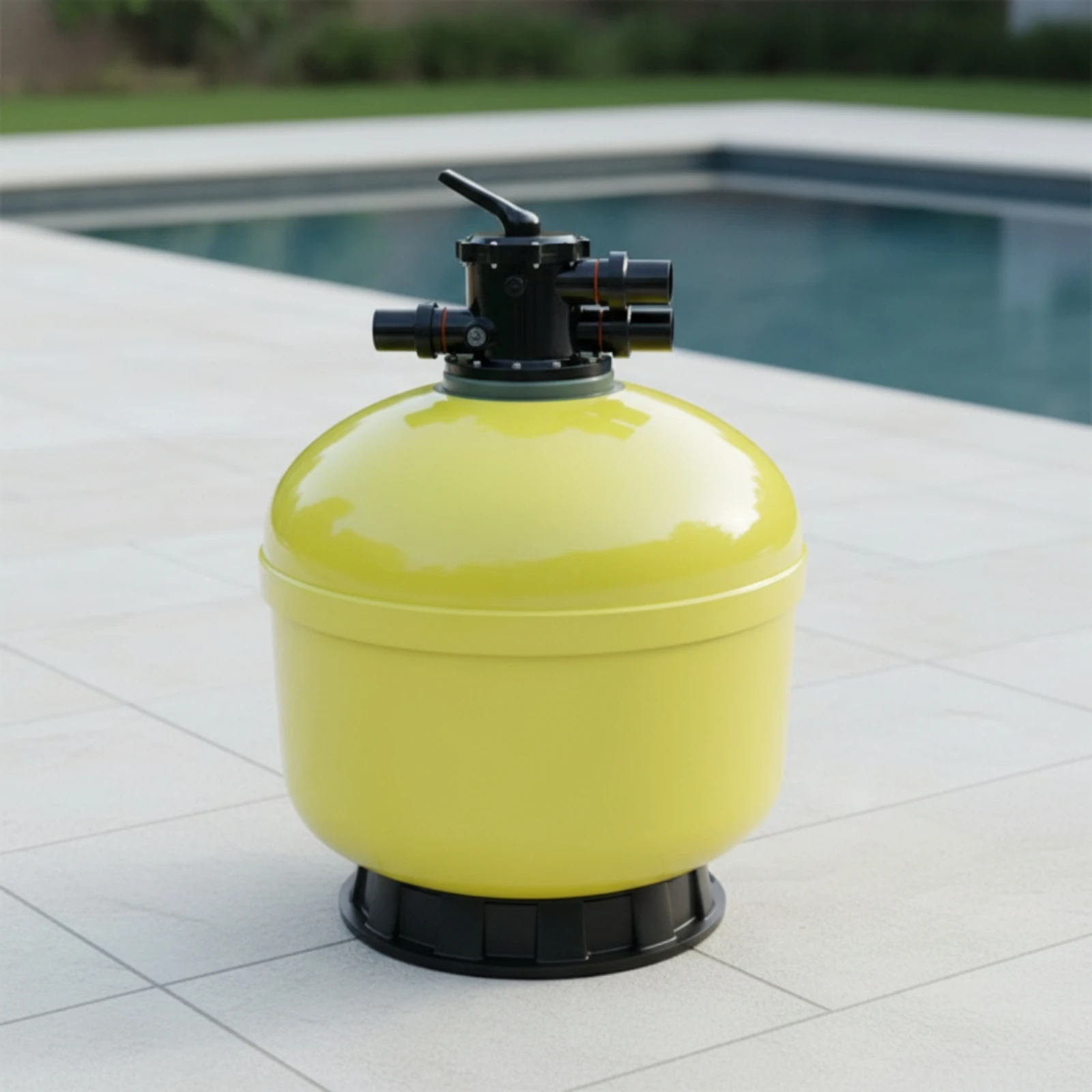 Sand Filter Tank with Multi-Port Valve Compact Fiberglass Sand Filter Compatible Repair for Swimming Pools, Ponds