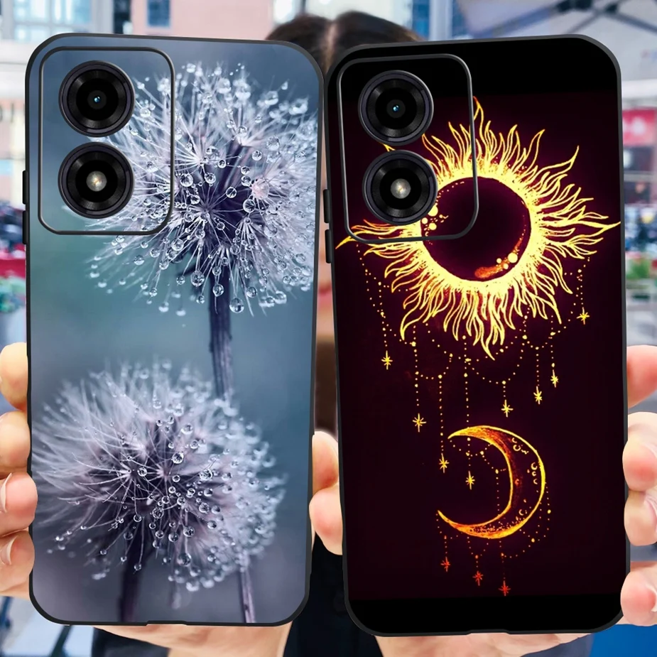 For Motorola Moto E14 Case Stylish Painted Cover 6.56\'\' Shockproof Phone Case For Motorola E14 Moto E 14 MotoE14 Soft TPU Fundas